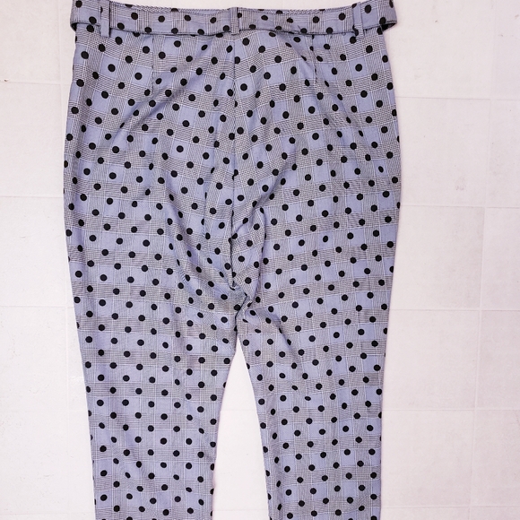 14 Nicole Miller NY glen-plaid polkadot pants - Picture 3 of 8
